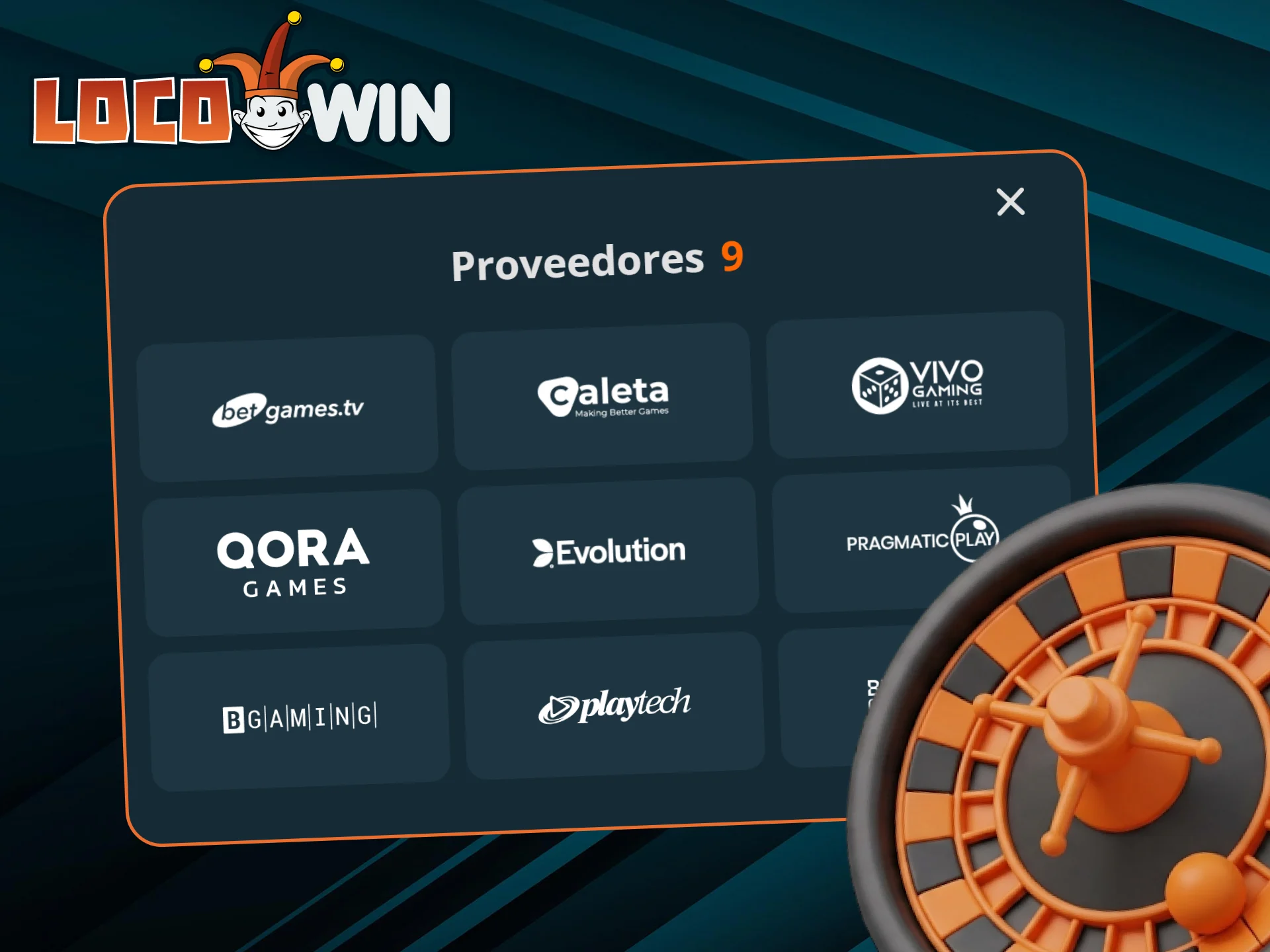 Echa un vistazo a los proveedores de juegos de casino en vivo en LocoWin.
